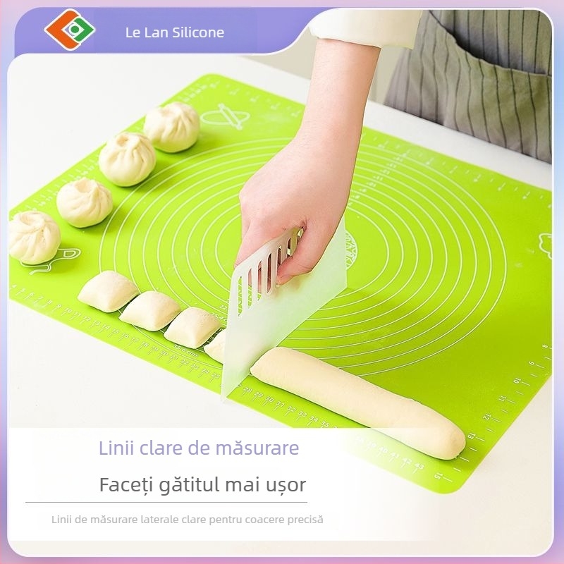 Covoraș de frământat din silicon, de calitate alimentară, extra grosime, antiaderent, antibacterian și rezistent la mucegai, placă de bucătărie pentru aluat