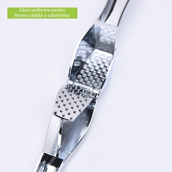 Presă de usturoi manuală, cu decojit și zdrobitor – accesoriu de bucătărie din aliaj de zinc