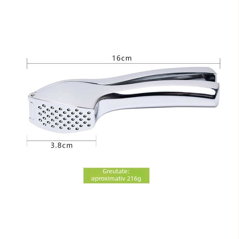 Presă de usturoi manuală, cu decojit și zdrobitor – accesoriu de bucătărie din aliaj de zinc