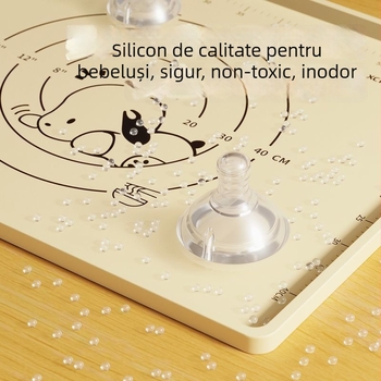 Covoraș din silicon pentru frământat aluatul, 99,9% silicon alimentar, suprafață antiaderentă pentru bucătărie, design simplu