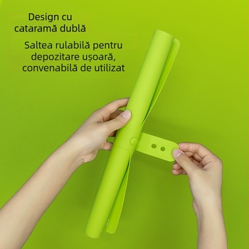 Covoraș din silicon alimentar, mare, cu cataramă de rulare, suprafață antiderapantă pentru aluat și prăjituri
