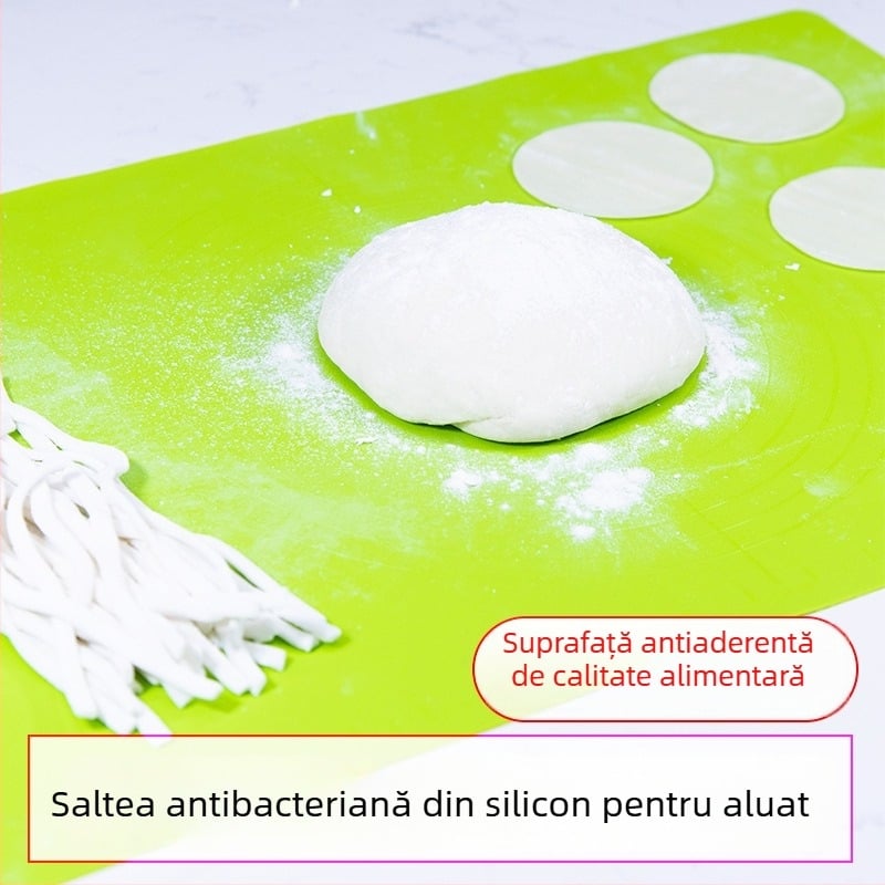 Covoraș din silicon alimentar, mare, cu cataramă de rulare, suprafață antiderapantă pentru aluat și prăjituri