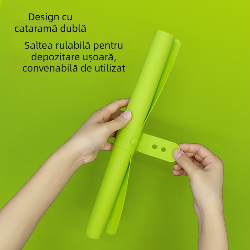 Covoraș din silicon alimentar, mare, cu cataramă de rulare, suprafață antiderapantă pentru aluat și prăjituri