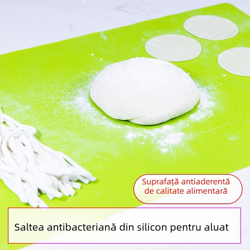 Covoraș din silicon alimentar, mare, cu cataramă de rulare, suprafață antiderapantă pentru aluat și prăjituri