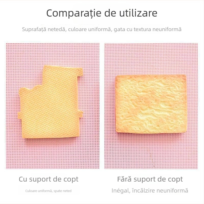 Tavă de copt din silicon cu plasă goală pentru fursecuri, de calitate alimentară, respirabilă, pentru glazură