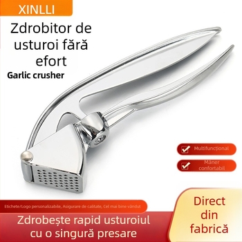 Presa de usturoi manuală din aliaj de zinc, zdrobitor de usturoi pentru bucătărie, curățător multifuncțional și instrument pentru pastă de usturoi