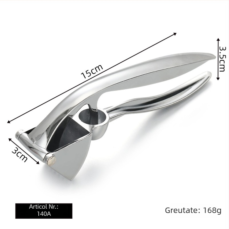 Presa de usturoi manuală din aliaj de zinc, zdrobitor de usturoi pentru bucătărie, curățător multifuncțional și instrument pentru pastă de usturoi