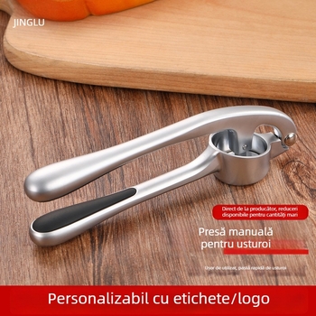 Whale Deer presă de usturoi din aliaj de zinc, manuală, ustensilă de bucătărie multifuncțională, zdrobitor de usturoi și decojit usturoi