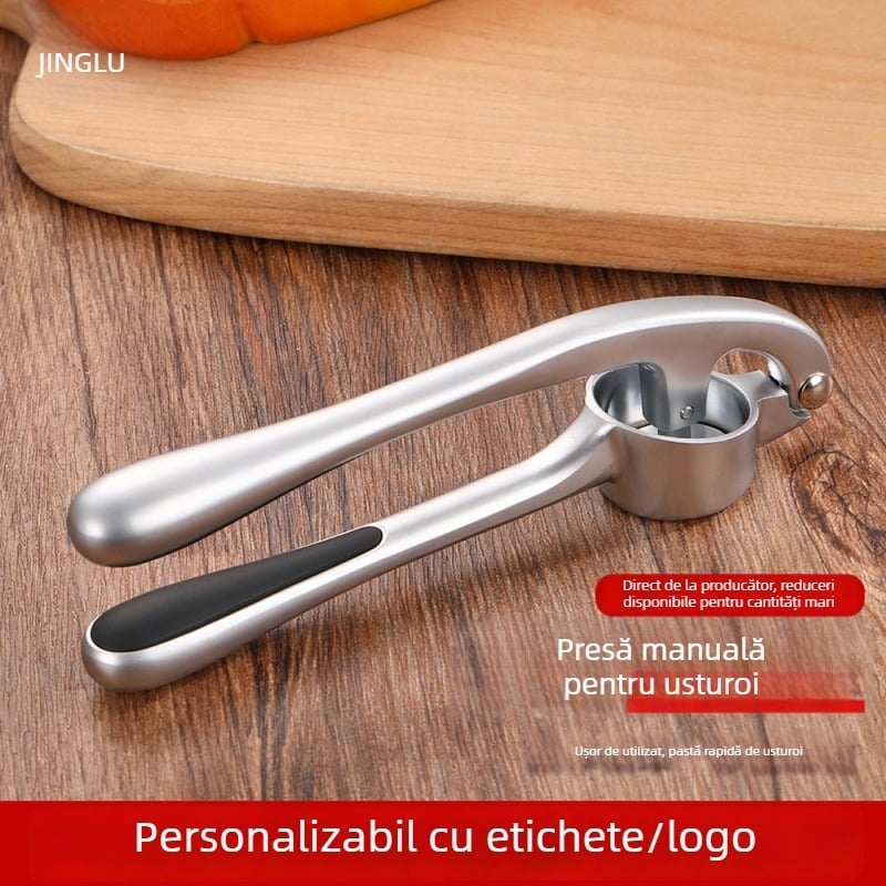 Whale Deer presă de usturoi din aliaj de zinc, manuală, ustensilă de bucătărie multifuncțională, zdrobitor de usturoi și decojit usturoi