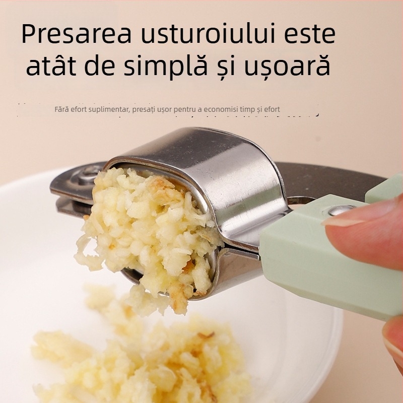 Presă manuală de usturoi, zdrobitor de usturoi și curățător, cu aparat pentru suc de ghimbir – bucătărie