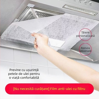 Filtru din bumbac absorbant pentru hotă, de unică folosință, gros, rezistent la temperaturi înalte, autoadeziv, anti-ulei