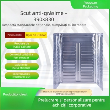 Placă de protecție antiulei pentru aragaz cu folie de aluminiu, izolație pentru bucătărie și ustensile de curățare