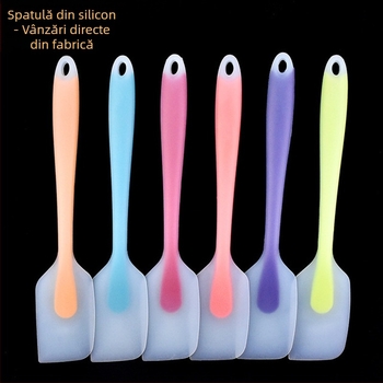 Spatulă de silicon mare pentru coacere – toate într-unul: spatulă pentru cremă, racletă și instrument de amestecare, culoare transparentă