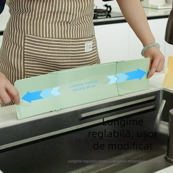Barieră de apă pentru chiuvetă cu ventuze integrate — protecție împotriva stropilor pe blatul de bucătărie și chiuveta din baie