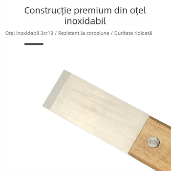 Cuțit pentru chit din oțel inoxidabil, lamă oblică în stil japonez, pentru curățarea pereților și tencuire