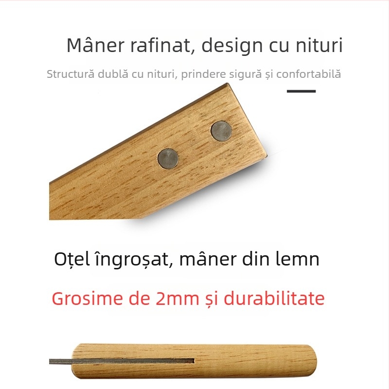 Cuțit pentru chit din oțel inoxidabil, lamă oblică în stil japonez, pentru curățarea pereților și tencuire