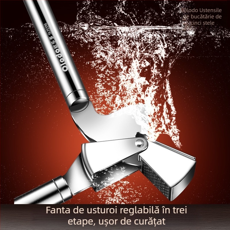 Presă de usturoi și zdrobitor din oțel inoxidabil 316, instrument manual pentru usturoi