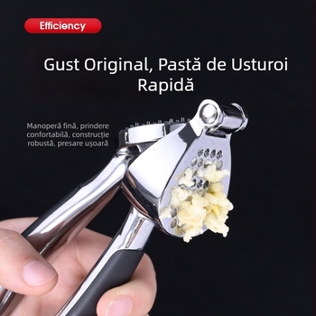 Presă manuală de usturoi din aliaj de zinc, instrument bucătărie pentru pastă de usturoi