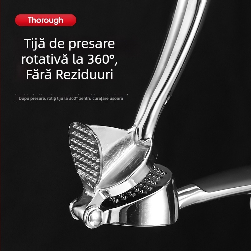 Presă manuală de usturoi din aliaj de zinc, instrument bucătărie pentru pastă de usturoi