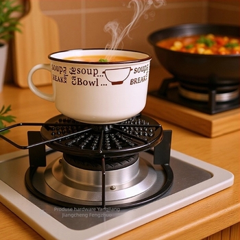 Kitchen Beauty placă de conductivitate termică din oțel inoxidabil, emailată, pentru plită cu gaz, încălzire a laptelui, suport auxiliar de încălzire, protecție împotriva arderii, stil minimalist modern