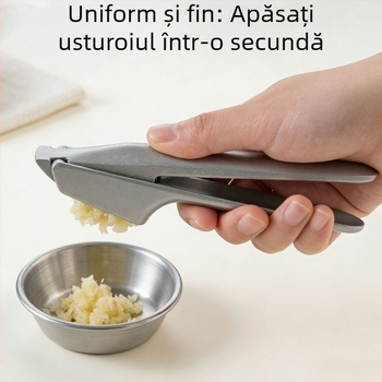 Presă manuală de usturoi din aliaj de aluminiu, utilitar multifuncțional pentru zdrobire și tocare, clip creativ pentru usturoi