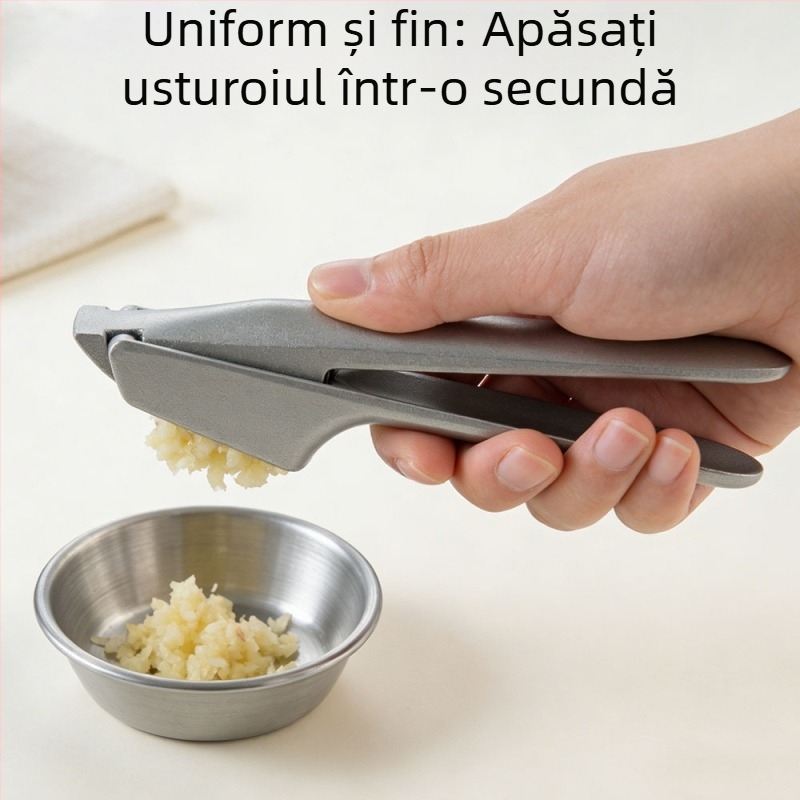 Presă manuală de usturoi din aliaj de aluminiu, utilitar multifuncțional pentru zdrobire și tocare, clip creativ pentru usturoi