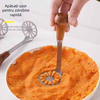 Zdrobitor universal din oțel inoxidabil pentru cartofi, ouă și mâncare de bebeluși – ustensilă de bucătărie pentru uz casnic