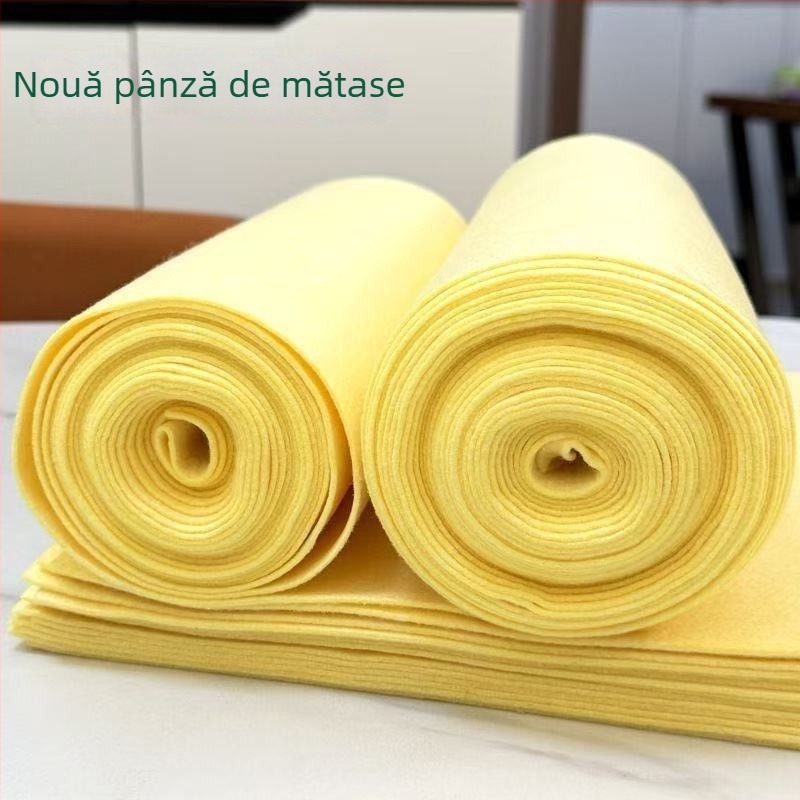 Cârpă din loofah galbenă, îngroșată, pentru bucătărie, acasă; absoarbe apa și grăsimile, nu absoarbe ulei, nu lasă scame, burete de vase
