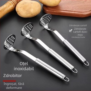 Apăsător de piure din oțel inoxidabil – instrument de bucătărie manual pentru hrana bebelușilor