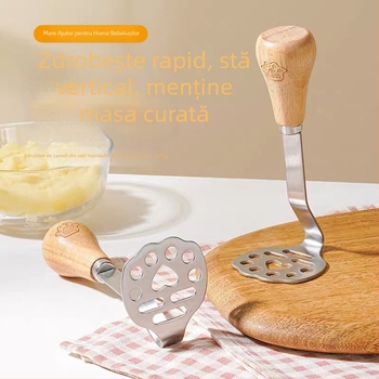 Zdrobitor de cartofi în formă de urs – ustensilă de bucătărie multifuncțională pentru piure și cartofi dulci mov