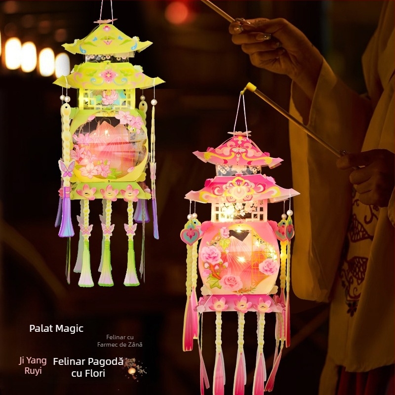 Feneri pentru Anul Nou Chinezesc, lămpi portabile, accesorii foto DIY pentru copii, felinare atârnate decorative pentru standuri de Anul Nou