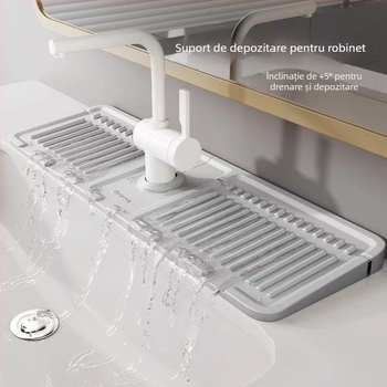 Covoraș din silicon pentru robinet – covoraș multifuncțional pentru chiuveta de bucătărie, drenaj
