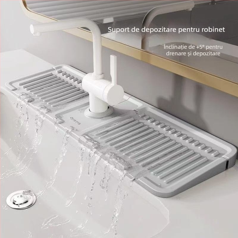 Covoraș din silicon pentru robinet – covoraș multifuncțional pentru chiuveta de bucătărie, drenaj