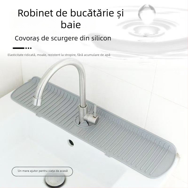 Covoraș din silicon pentru robinet – covoraș multifuncțional pentru chiuveta de bucătărie, drenaj