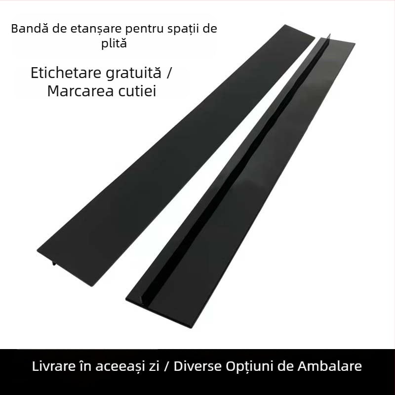 Bandă siliconică pentru sigilarea rosturilor din bucătărie, impermeabilă și anti-murdărire, rezistentă la temperaturi înalte, sigilare multifuncțională între plită și blat