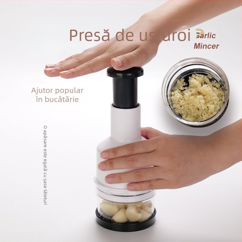 Presă multifuncțională de usturoi pentru uz casnic – pastă de usturoi și condimente cu ardei iute