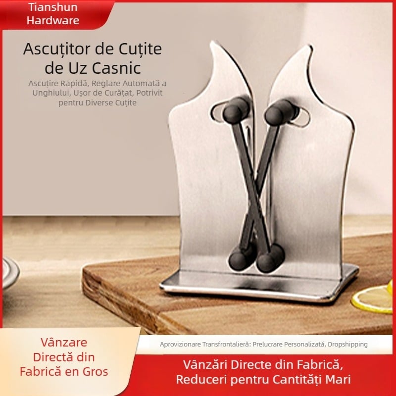 Ascuțitor de cuțite pentru uz casnic, instrument multifuncțional de ascuțire, ascuțire rapidă și precisă a lamelor