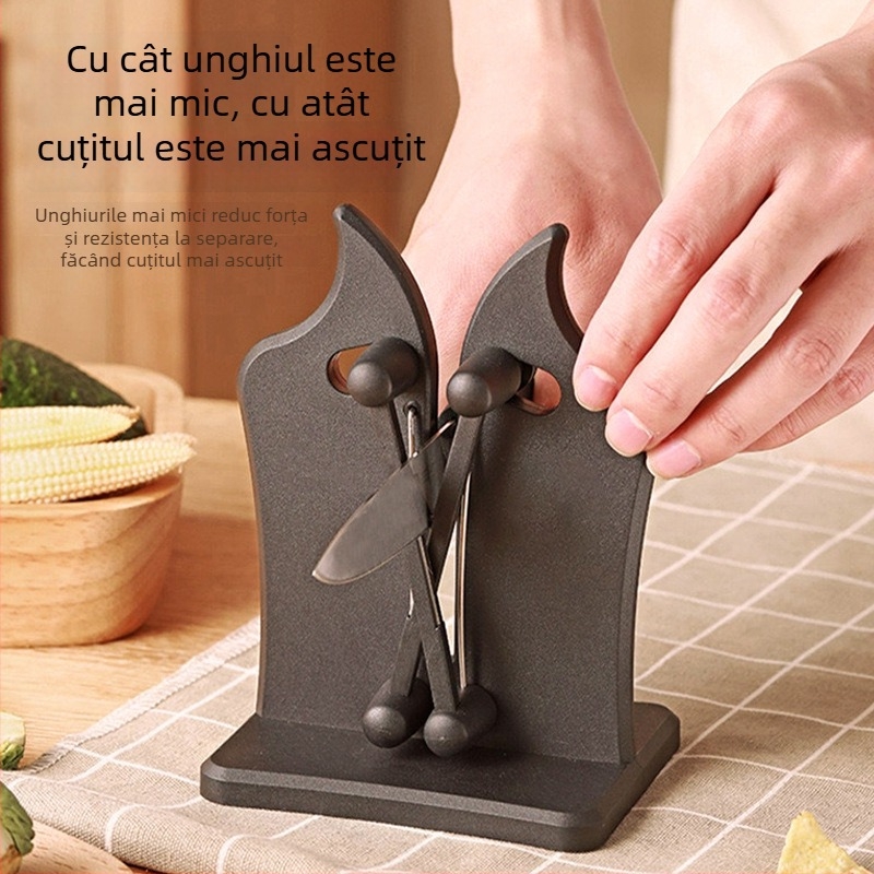 Ascuțitor de cuțite pentru uz casnic, instrument multifuncțional de ascuțire, ascuțire rapidă și precisă a lamelor