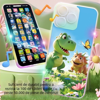 Telefon muzical realist pentru copii - jucărie educativă interactivă, multifuncțională, încărcabilă
