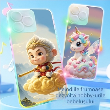 Telefon muzical realist pentru copii - jucărie educativă interactivă, multifuncțională, încărcabilă