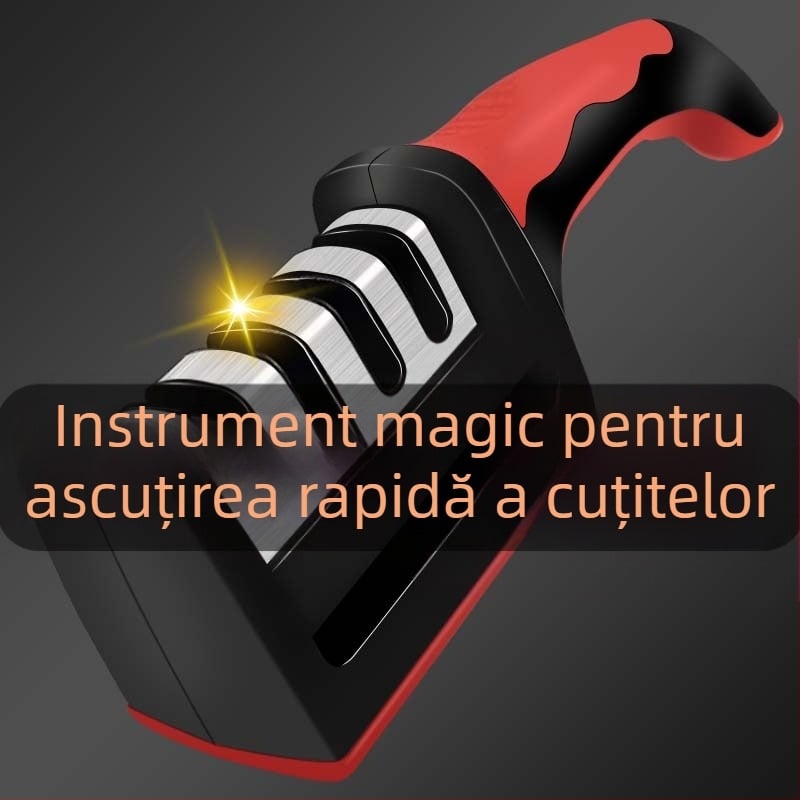 Set de ascuțit cuțite: piatră de ascuțit pentru bucătărie, tijă de ascuțit profesională pentru bucătar, suport rapid de ascuire, unealtă multifuncțională de ascuire a marginii