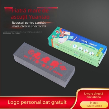 Piatra mare de ascuțit cu ulei, dreptunghiulară, din carbid de siliciu negru, pentru bucătărie, casă și atelier