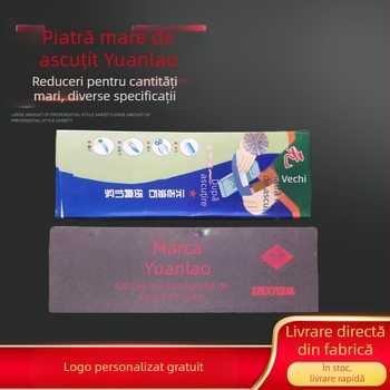 Piatra mare de ascuțit cu ulei, dreptunghiulară, din carbid de siliciu negru, pentru bucătărie, casă și atelier