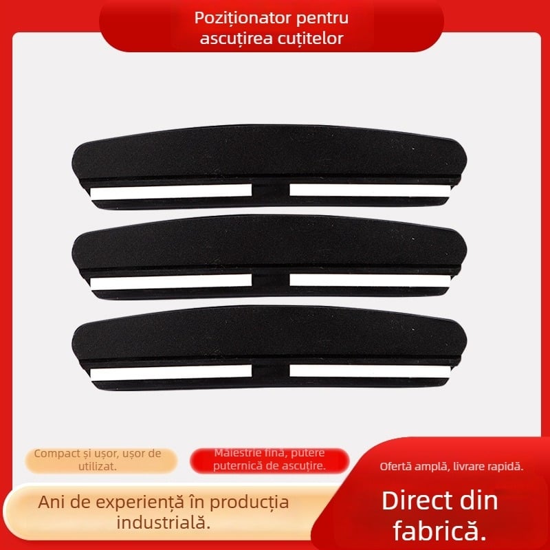 Ghid pentru ascuțirea cuțitelor cu unghi fix, piatră ceramică de ghidaj, poziționare precisă