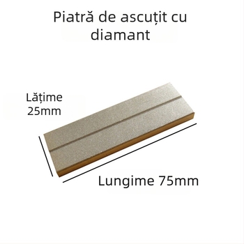 Hongda Piatră de Dăltuit Diamantată, Dreptunghiulară, Dublă Față, Granulație 400/1000, pentru ascuțirea cârligelor de pește, a adatelor și a pensetelor