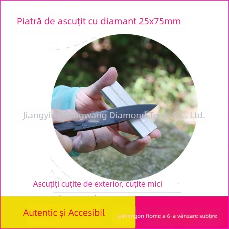 Hongda Piatră de Dăltuit Diamantată, Dreptunghiulară, Dublă Față, Granulație 400/1000, pentru ascuțirea cârligelor de pește, a adatelor și a pensetelor