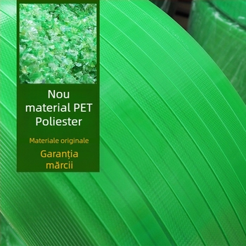 Bandă de ambalare din plastic-otel 1608, manuală, verde, bandă PET pentru ambalare
