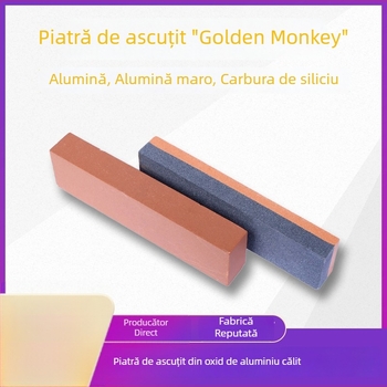 Golden Monkey piatră de ascuțit pentru cuțite – bucătărie și exterior, corund brun, piatră de apă