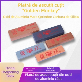 Golden Monkey piatră de ascuțit pentru cuțite – bucătărie și exterior, corund brun, piatră de apă
