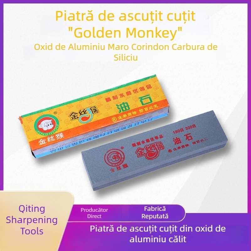 Golden Monkey piatră de ascuțit pentru cuțite – bucătărie și exterior, corund brun, piatră de apă
